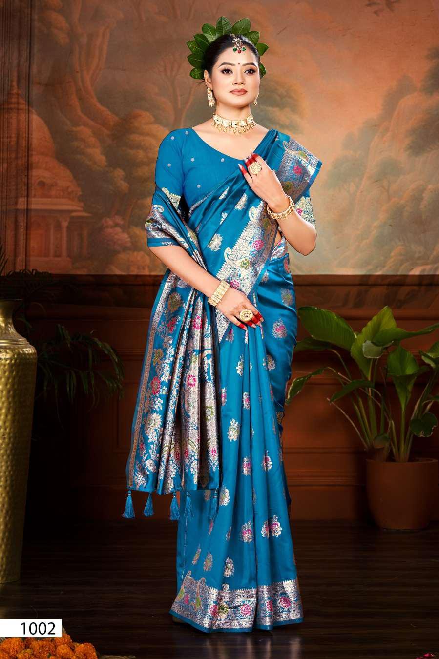 Elegant Blue Silk Saree