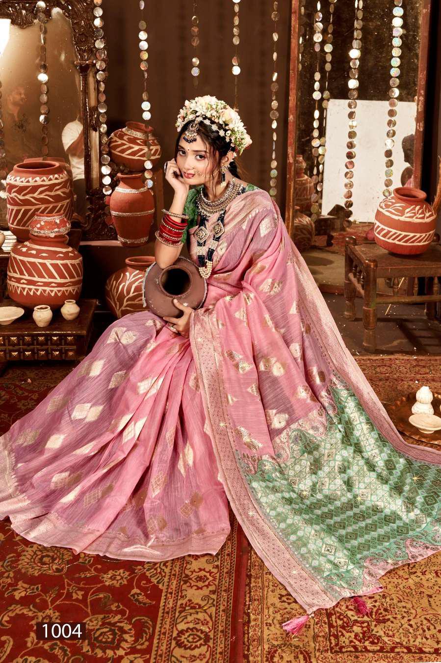 Traditional Pink Silk Saree