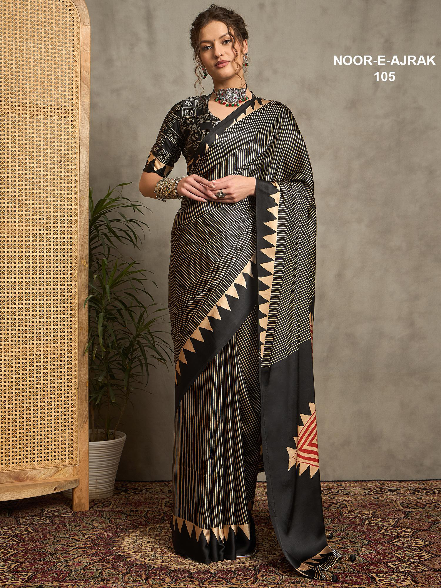  Black Modal Silk Saree