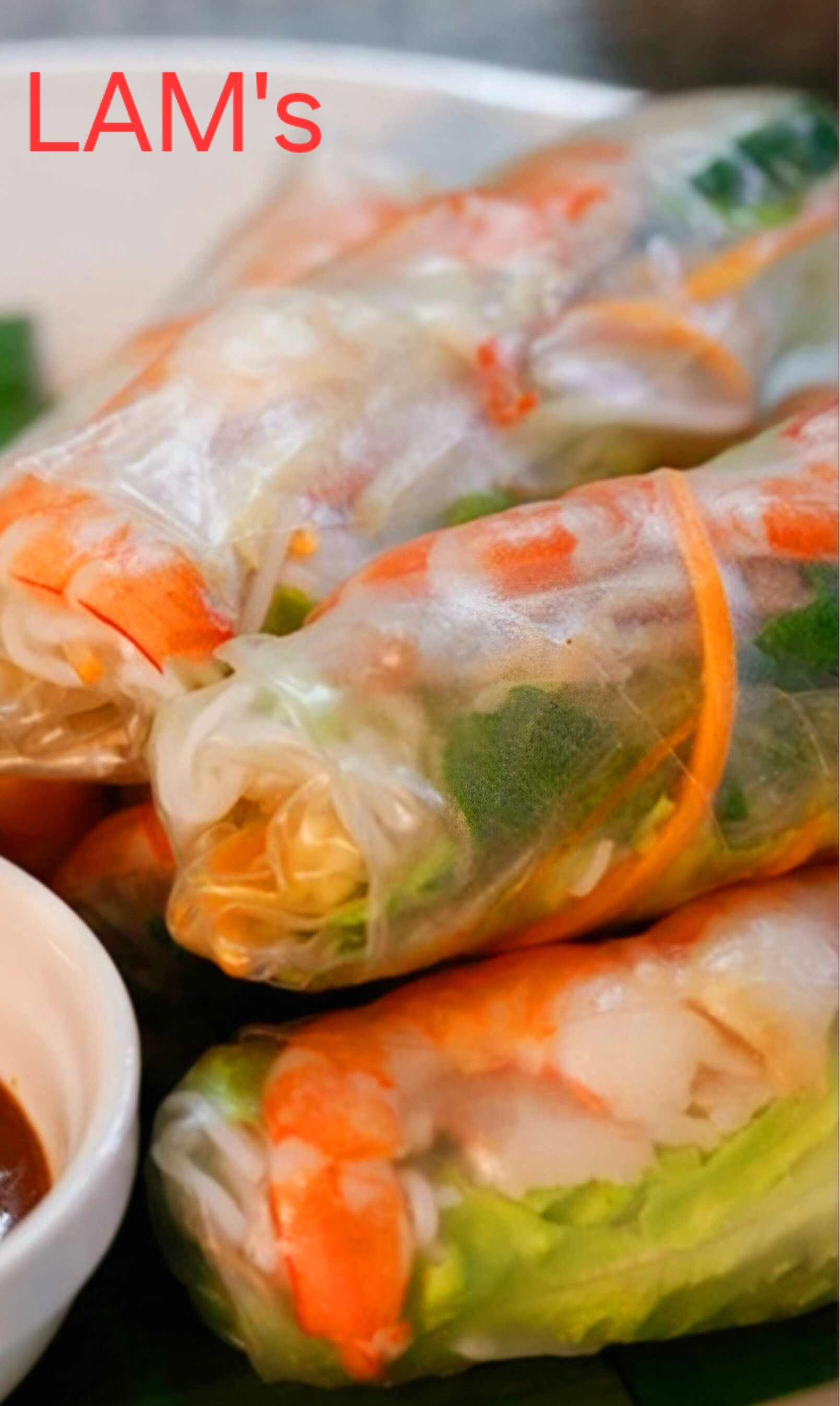 Vietnamese Fresh Summer Rolls/Gỏi Cuốn/Shrimp/$3.00/roll