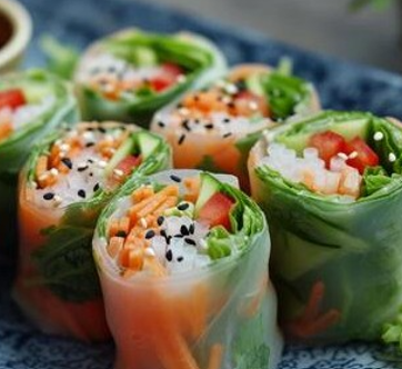 Vietnamese Fresh Summer Rolls/Gỏi Cuốn/Vegetarian/$3.00/roll