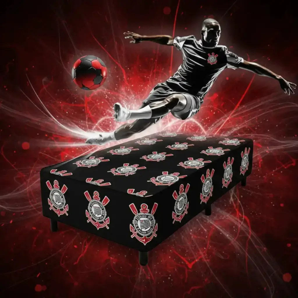 Base de Cama Box Corinthians Personalizada