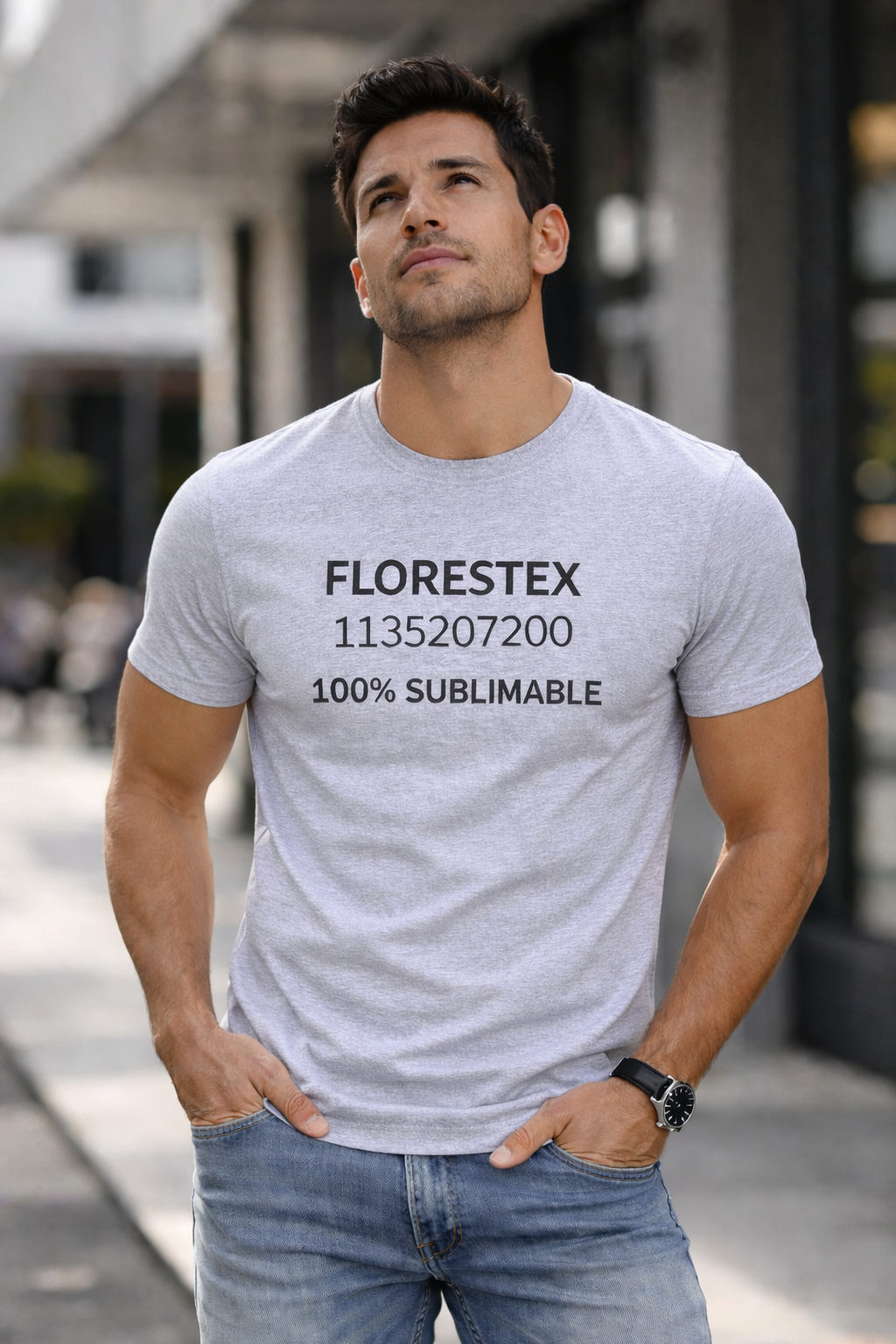 REMERA GRIS 100% SUBLIMABLE