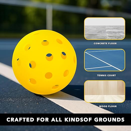 40-hole Outdoor pickleballs | 6 Pack | 8 Pack | 12 Pack | Meets USAPA Specifications |