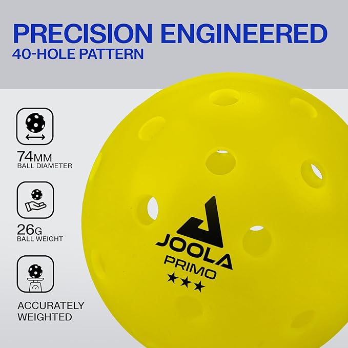 Premium High Quality 40-Hole Outdoor Pickleballs 6 Pack | 8 Pack | 12 Pack | Meets USAPA Specifations