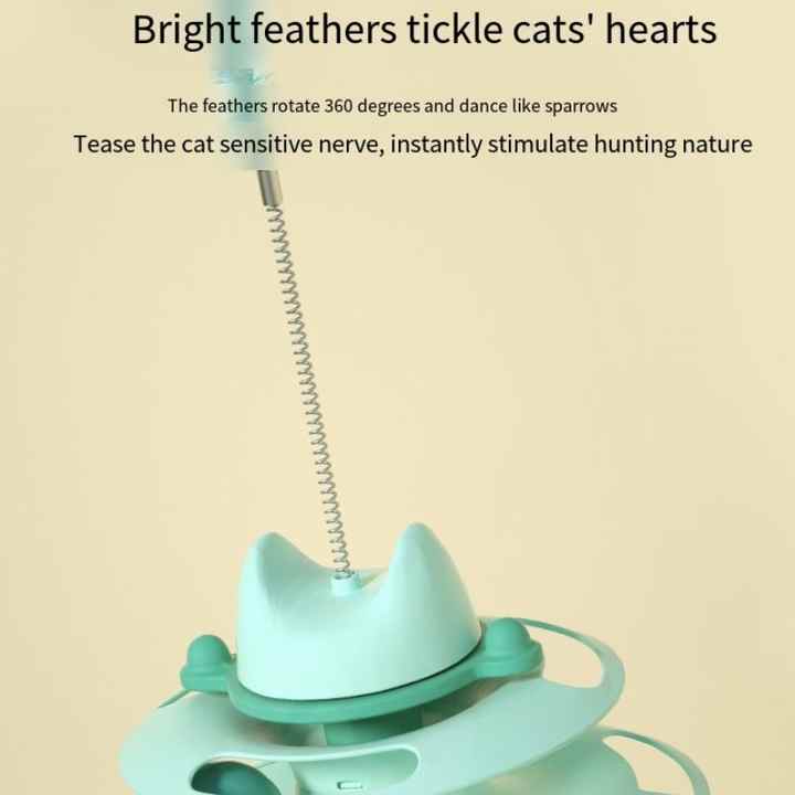 Blue Orange Green Four-Layer Cat Turntable Toy