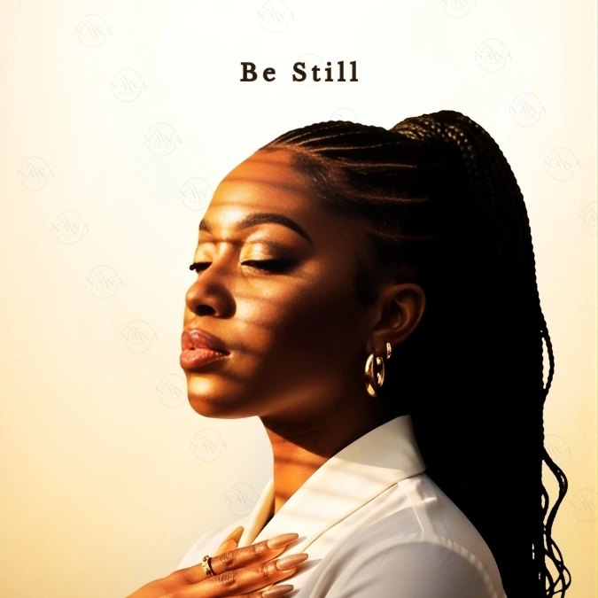 Be Still  Black Woman Christian Wall Art 