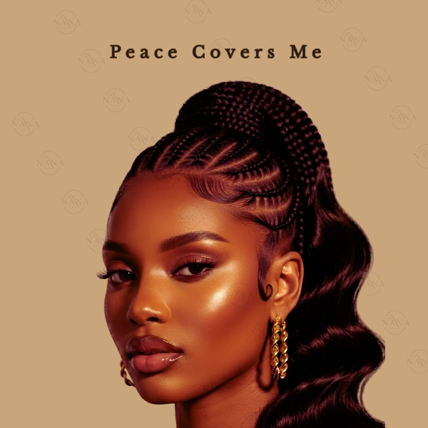Peace Covers Me — Black Woman Faith Art  — Wall Art Print  — Nana Faith Art Digital Wall Art  