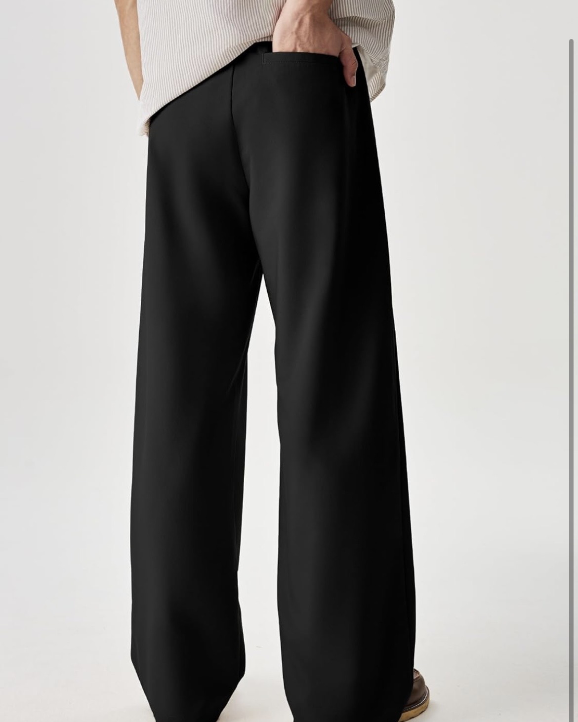 Men's Classic Polo & Wide-Leg Trousers Set