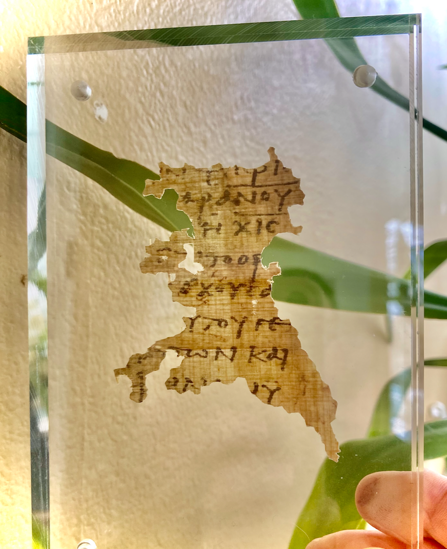 Revelation:  616 Mark of the Beast Variant: Handcrafted replica of Papyrus 115 (𝔓¹¹⁵) Egyptian Papyrus