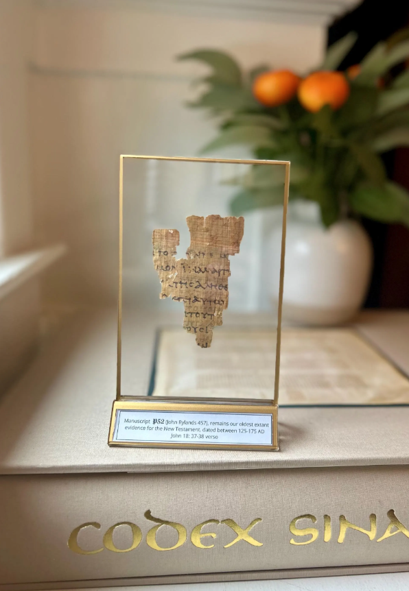 Papyrus 52 (𝔓52) Replica | Oldest New Testament Manuscript on Genuine Egyptian Papyrus