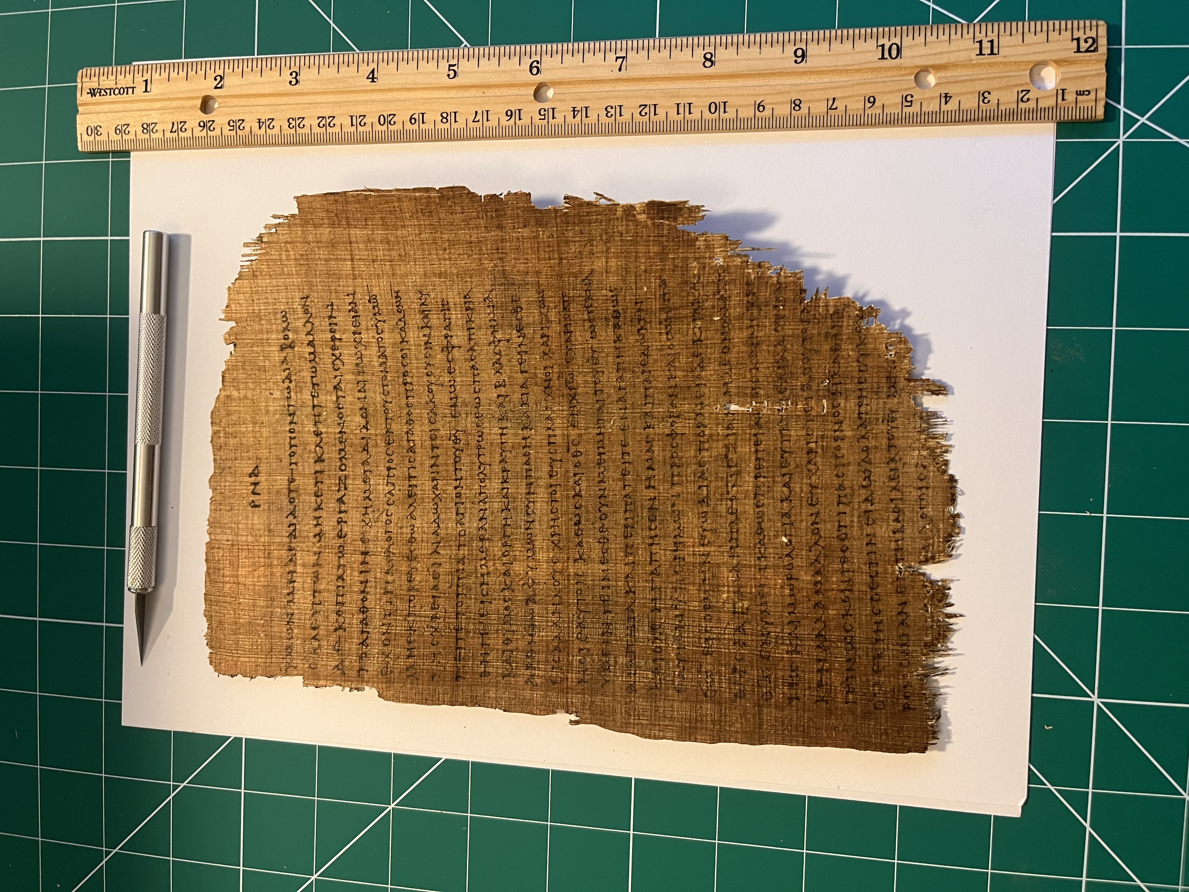 Papyrus 46 (P46) Ephesians 4:27-5:26 Replica - Folio 5 | Front/Back 2-3rd Century Manuscript