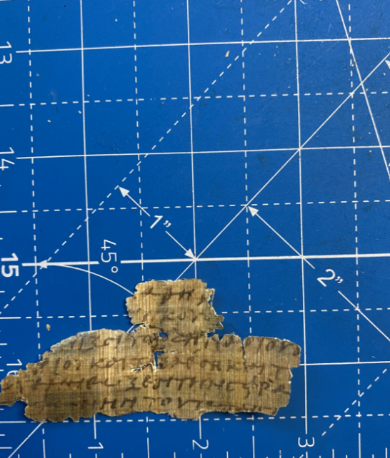 Papyrus 24  Replica-Rev 6:5 Black Horse & Scales, Early 4th C Fragment