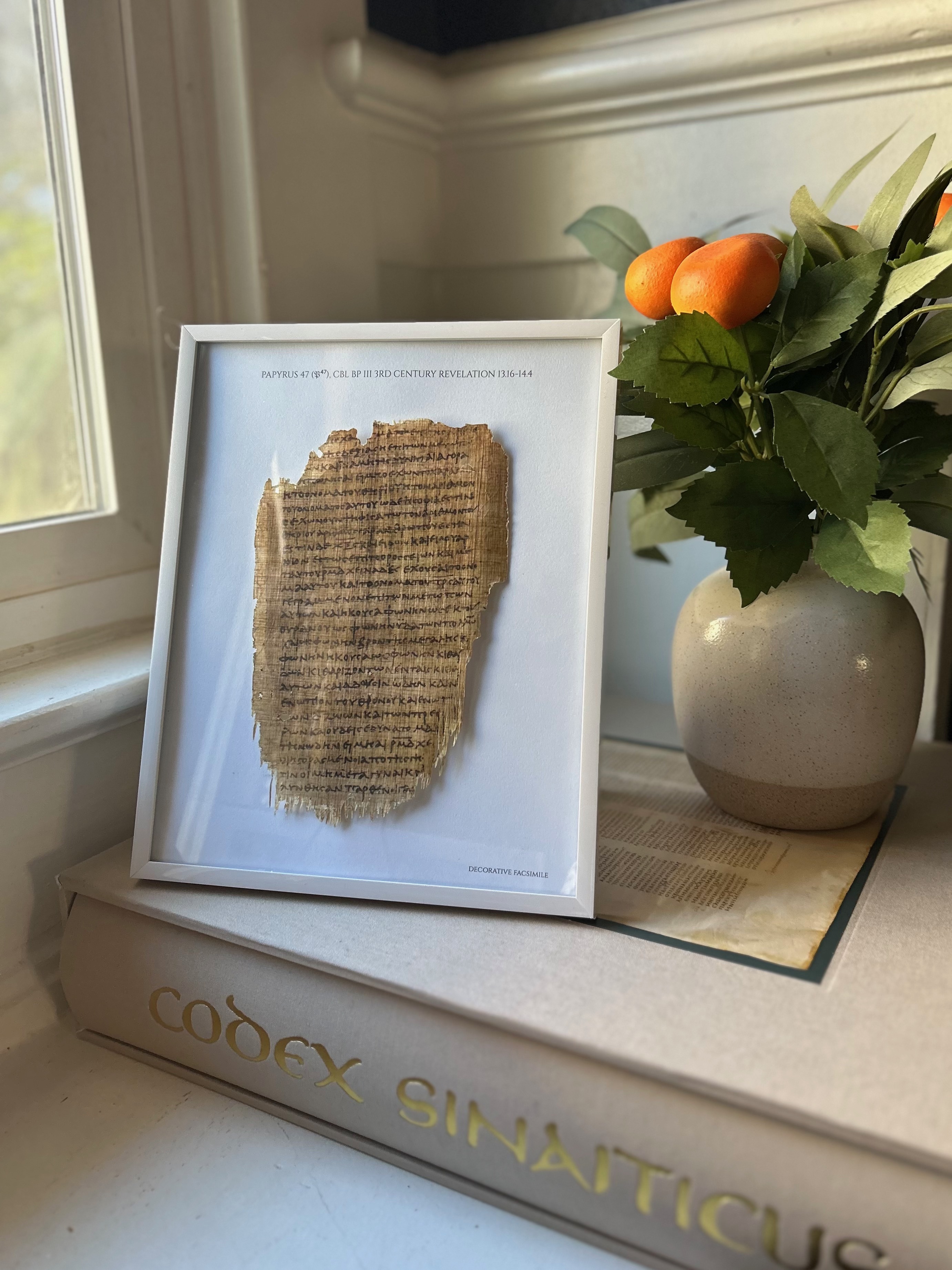 Papyrus 47 Facsimile|Replica– Book of Revelation 666 verse, 3rd Century