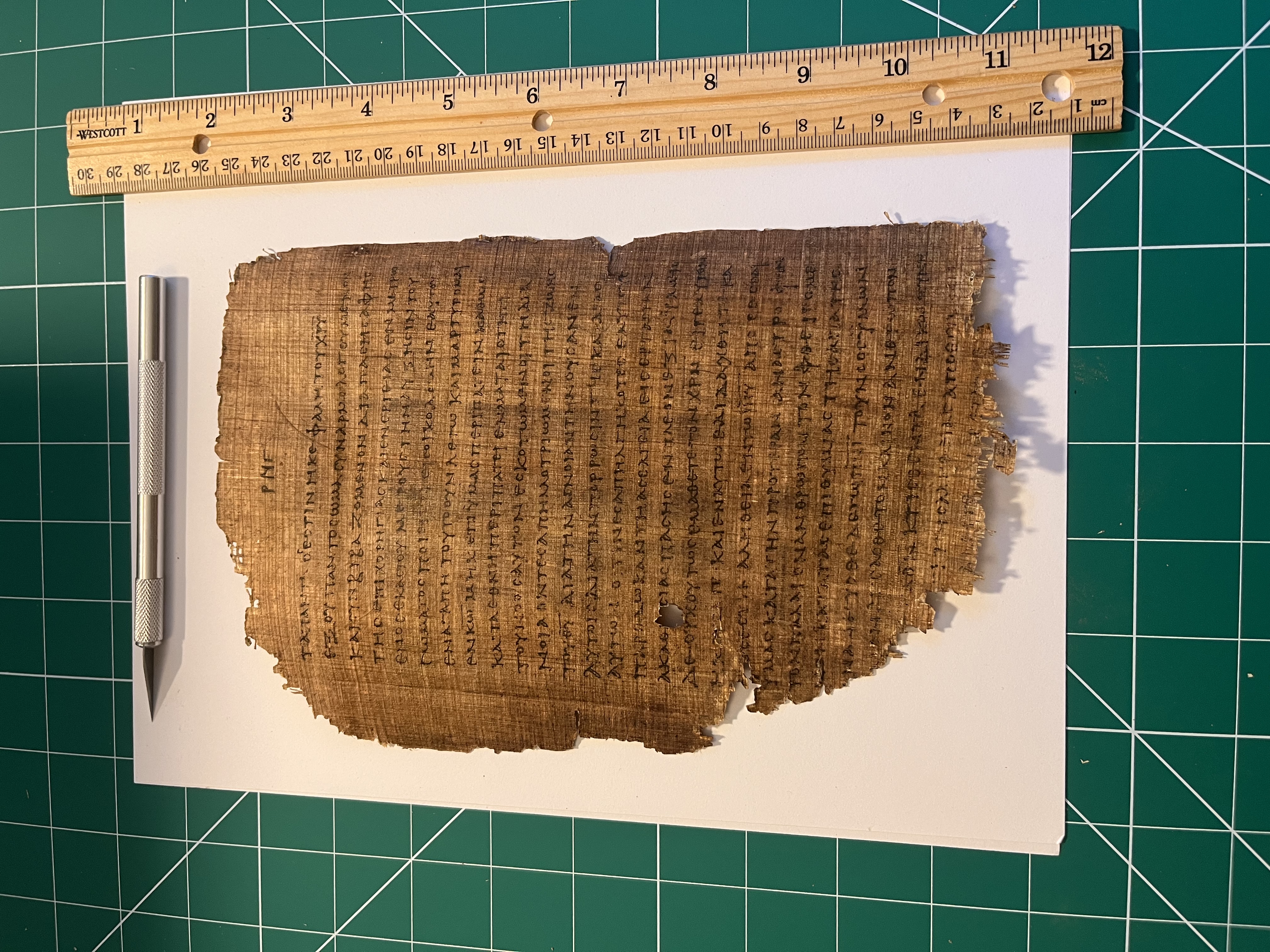 Papyrus 46 (P46) Ephesians 4:3-26 Replica - Folio 4 | Front/Back 2-3rd Century Manuscript