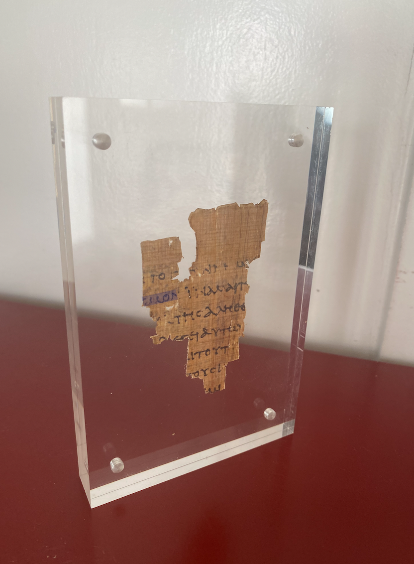 Papyrus 52 (𝔓52) Replica | Oldest New Testament Manuscript on Genuine Egyptian Papyrus