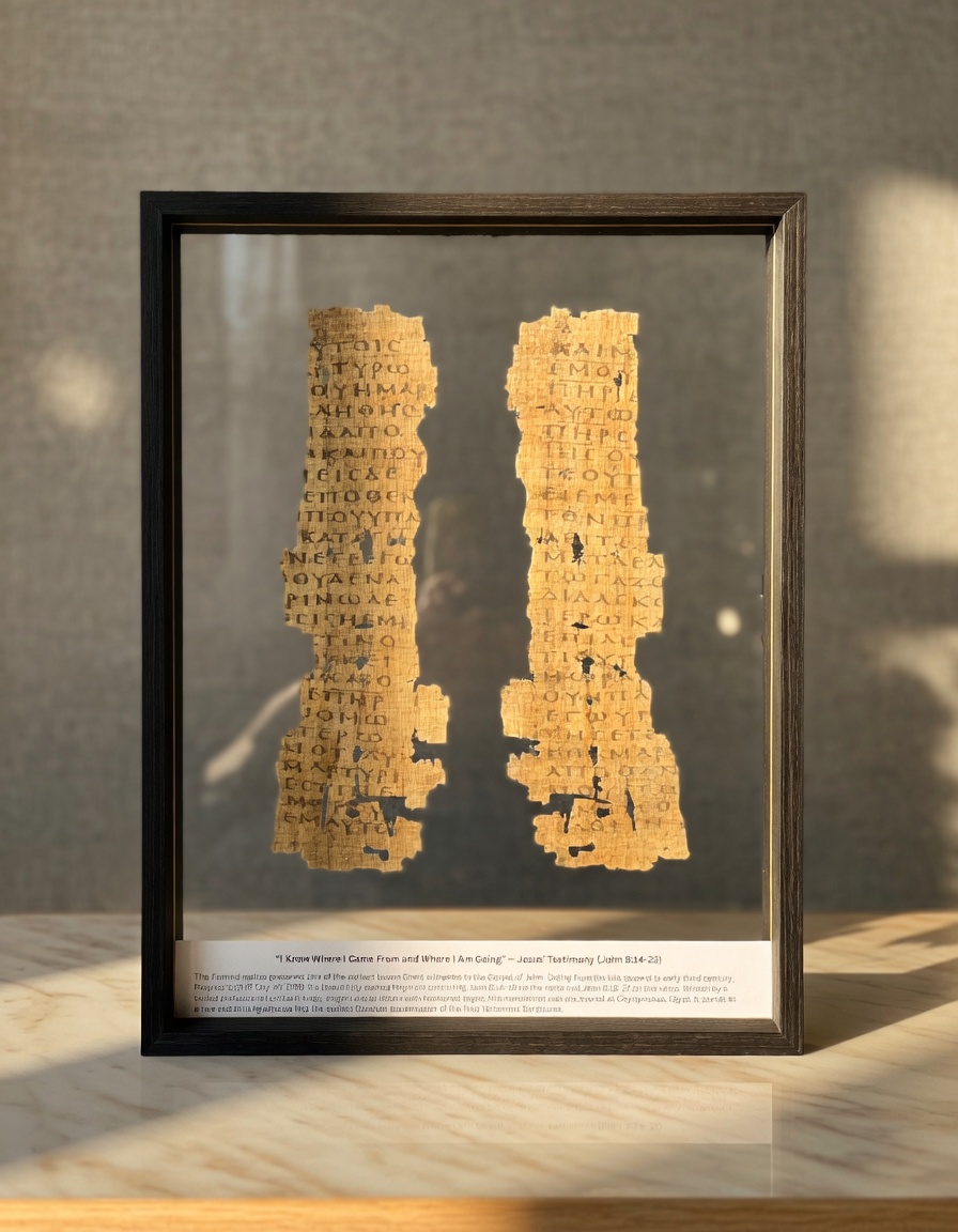 Papyrus 39 Replica – Gospel of John, Early Christian Text (John 8:14–22)
