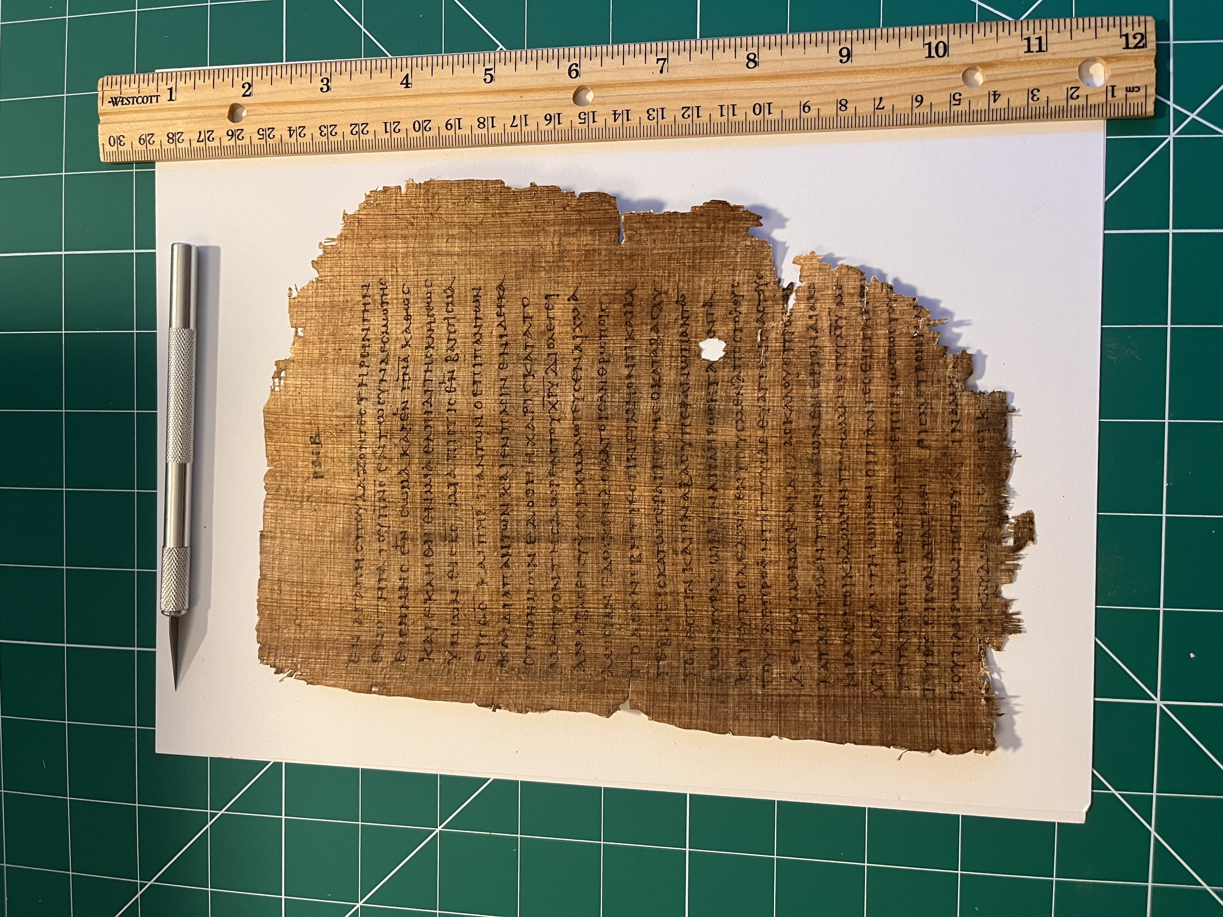 Papyrus 46 (P46) Ephesians 4:3-26 Replica - Folio 4 | Front/Back 2-3rd Century Manuscript