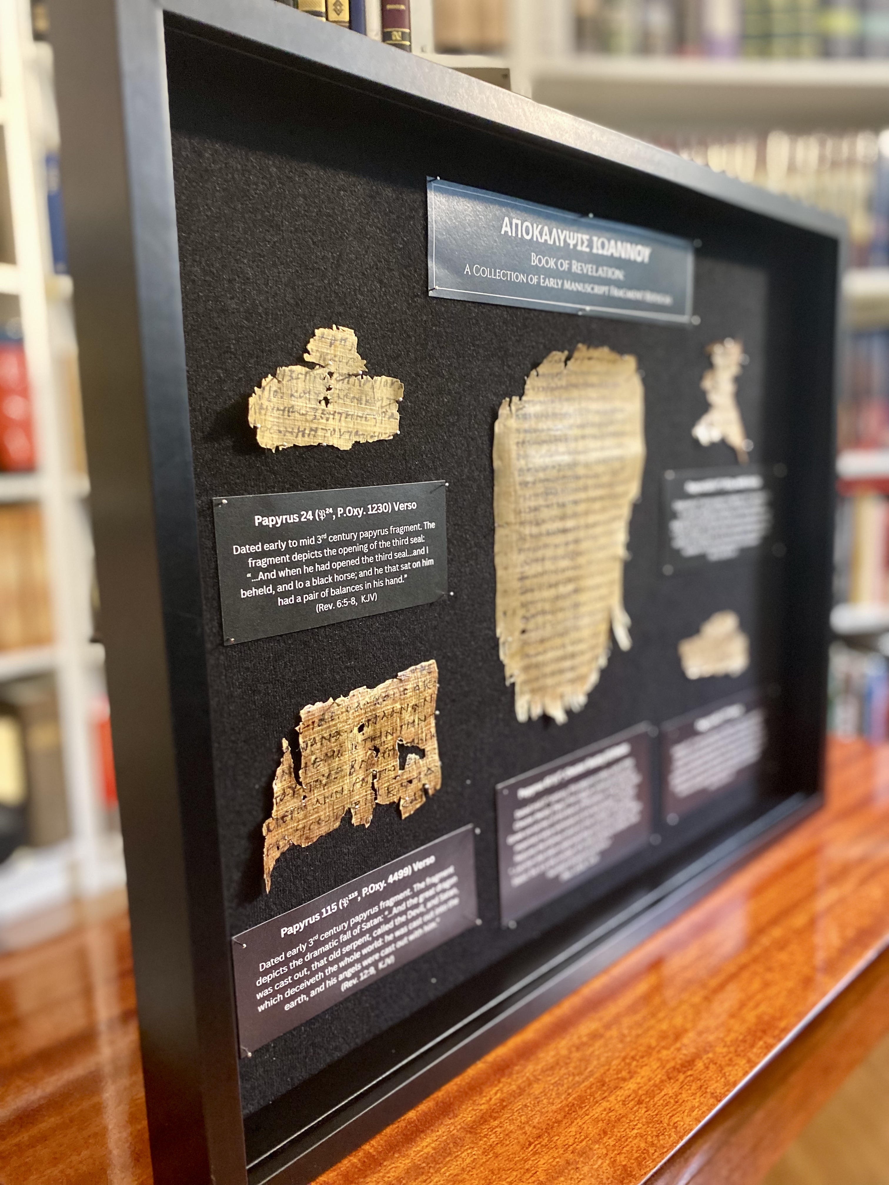 Exclusive Apocalypse Papyrus Replicas | Framed Ancient Book of Revelation Fragments Collection