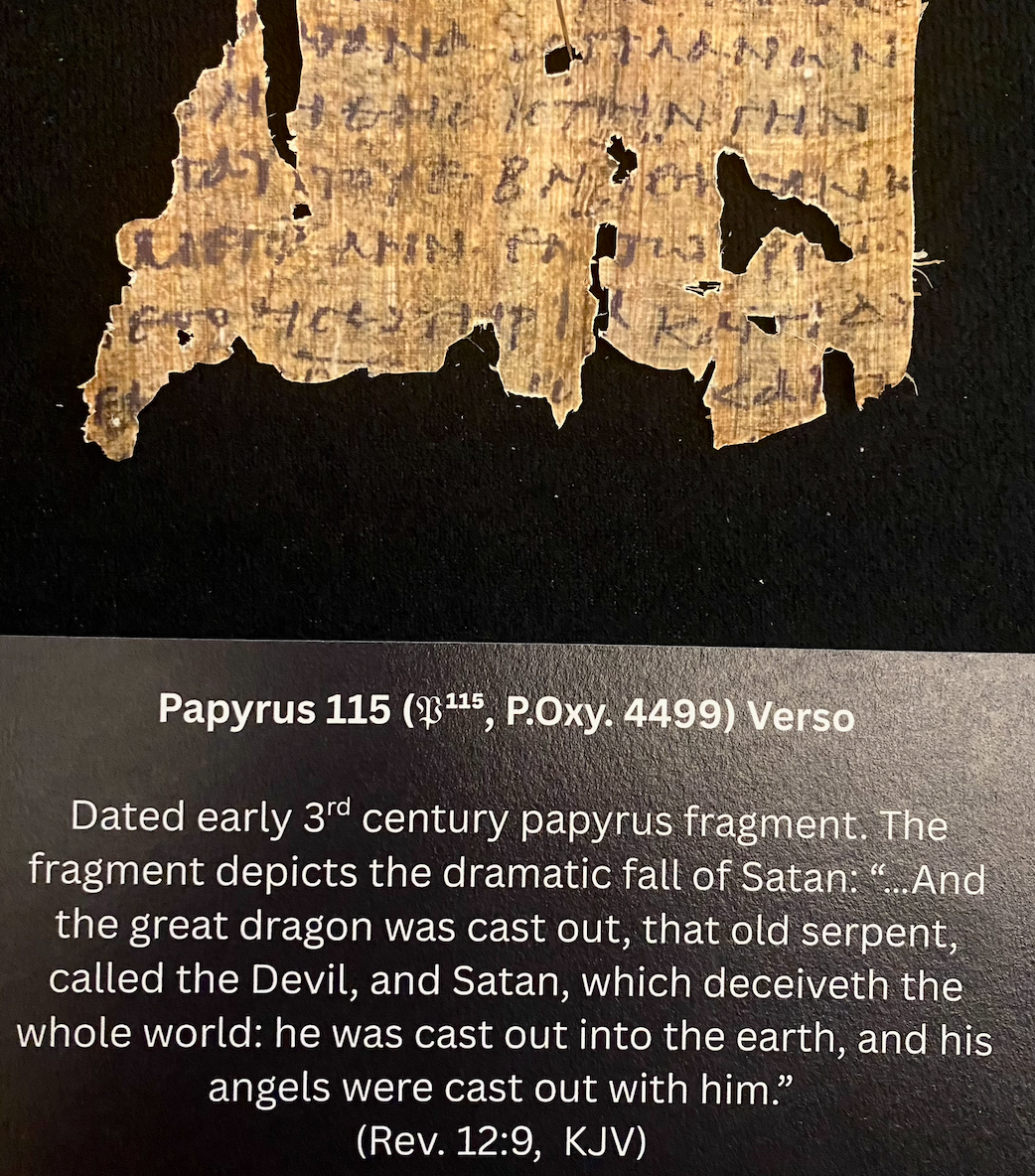 Revelation 12:9 Fall of Satan- Heavenly Victory Over the Dragon!  Handcrafted Papyrus Replica