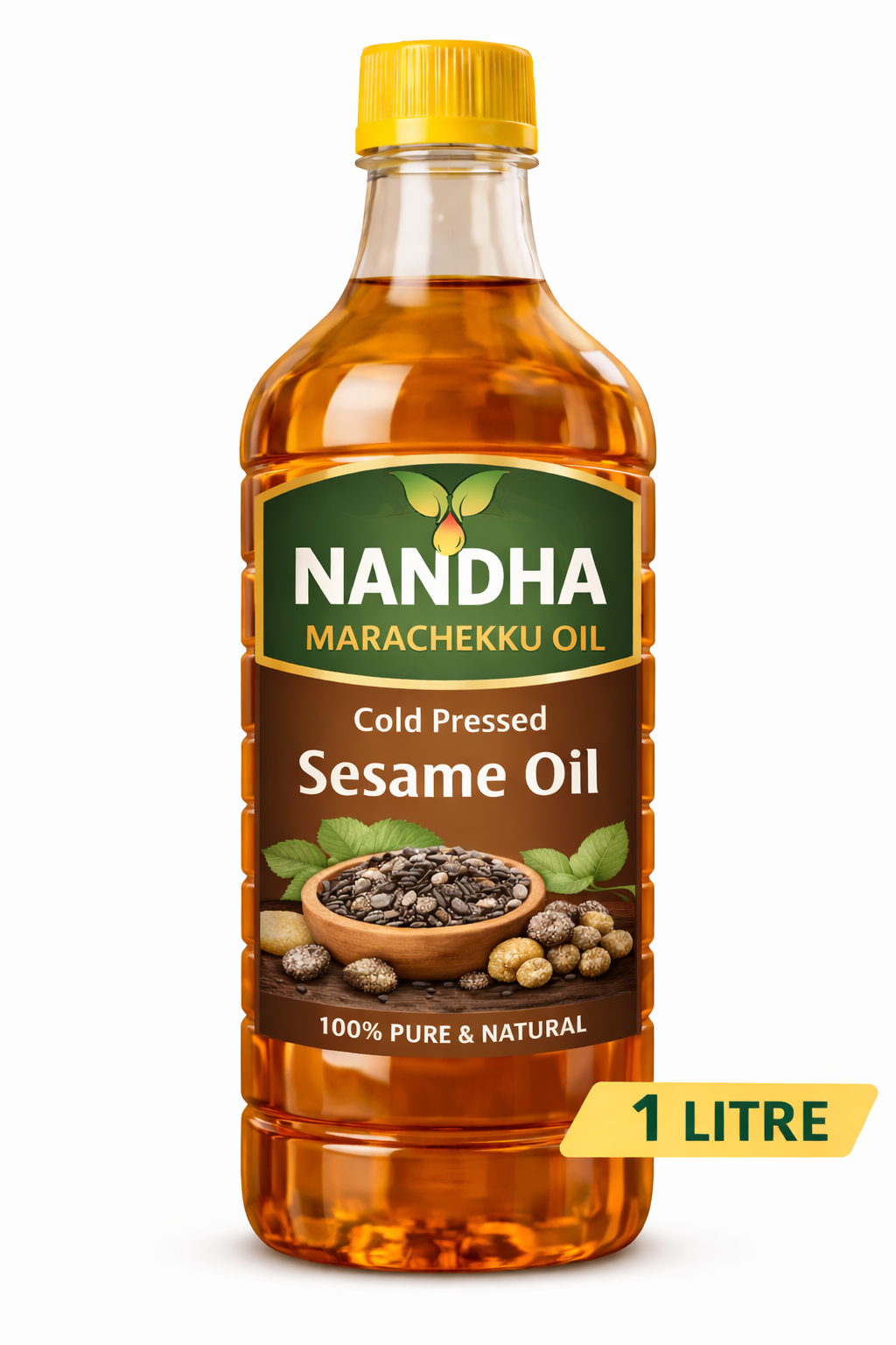 Nandha Marachekku Cold Pressed Sesame Oil – 1 Litre