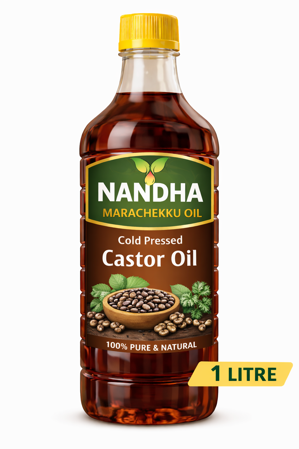 Nandha Marachekku Cold Pressed Castor Oil – 1 Litre