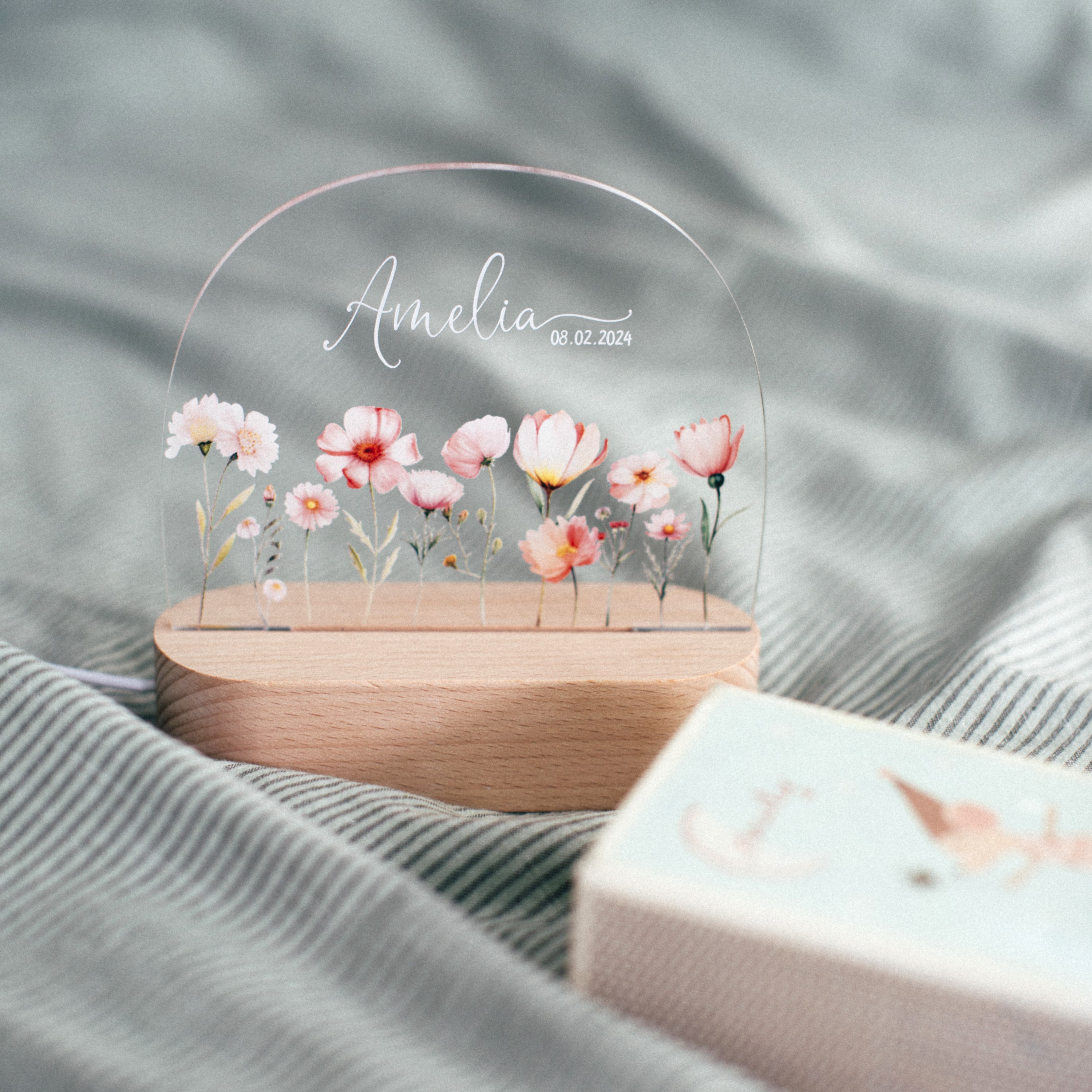 Personalized Baby Flower Night Light