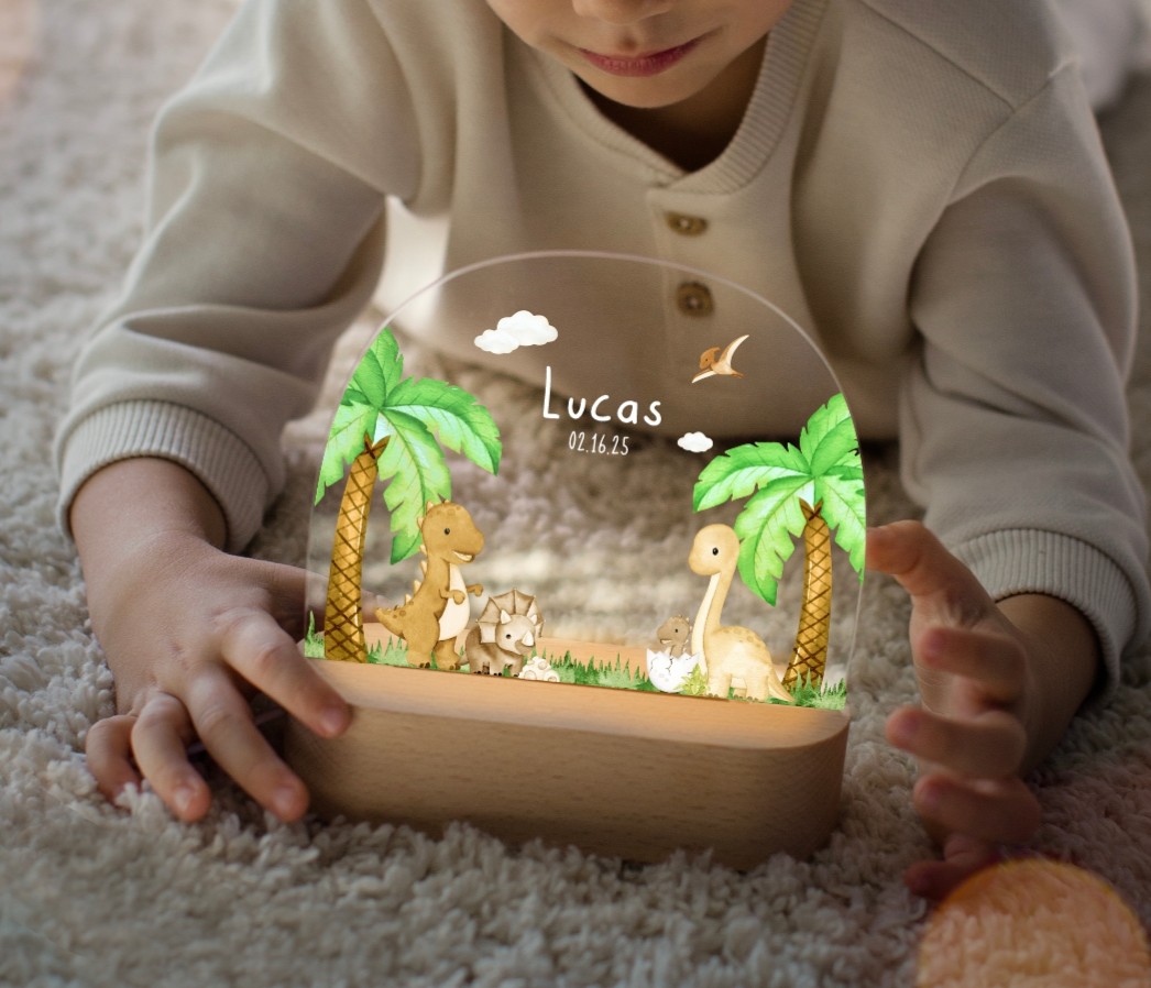 Personalized Dinosaur Night Light