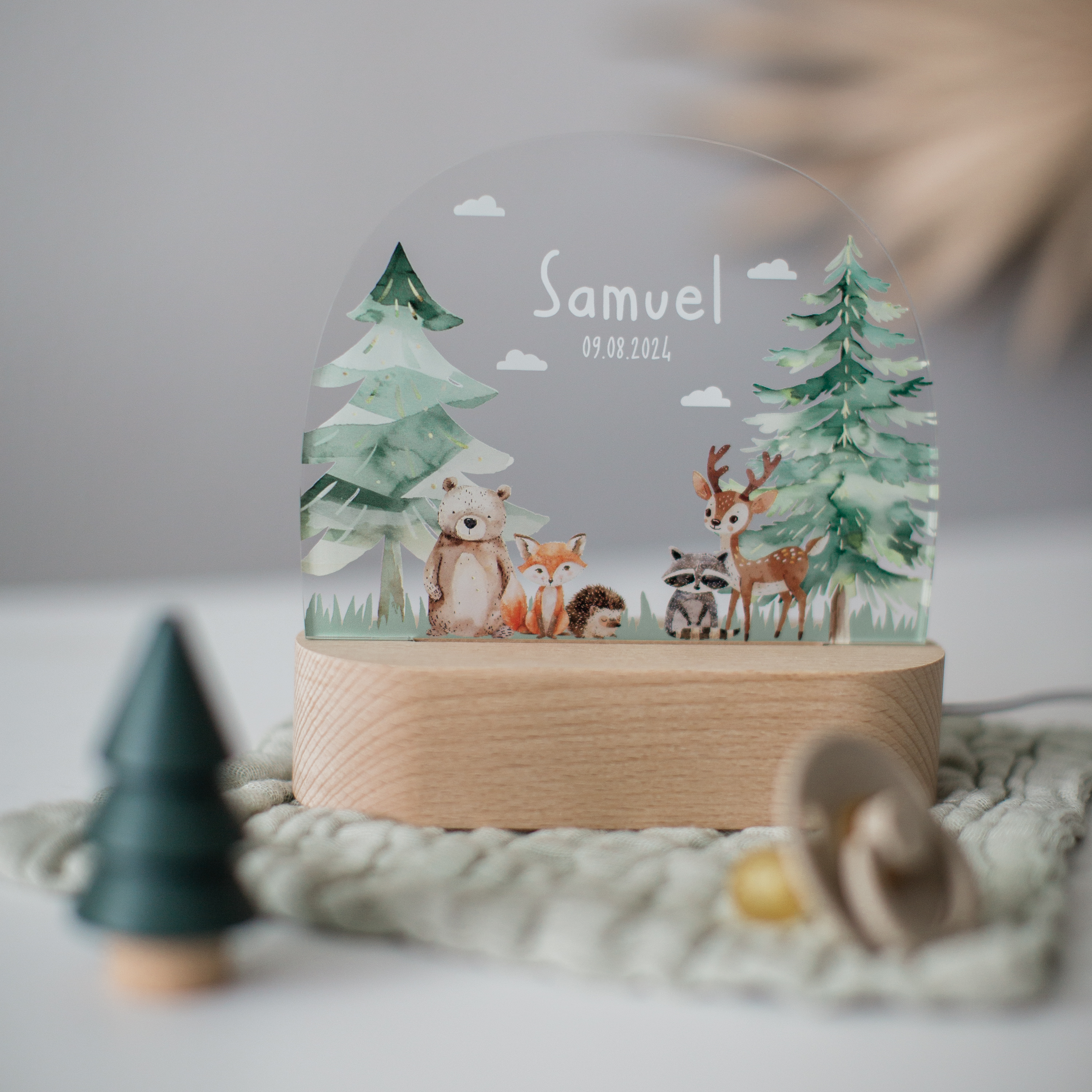 Personalized Baby Animal Night Light