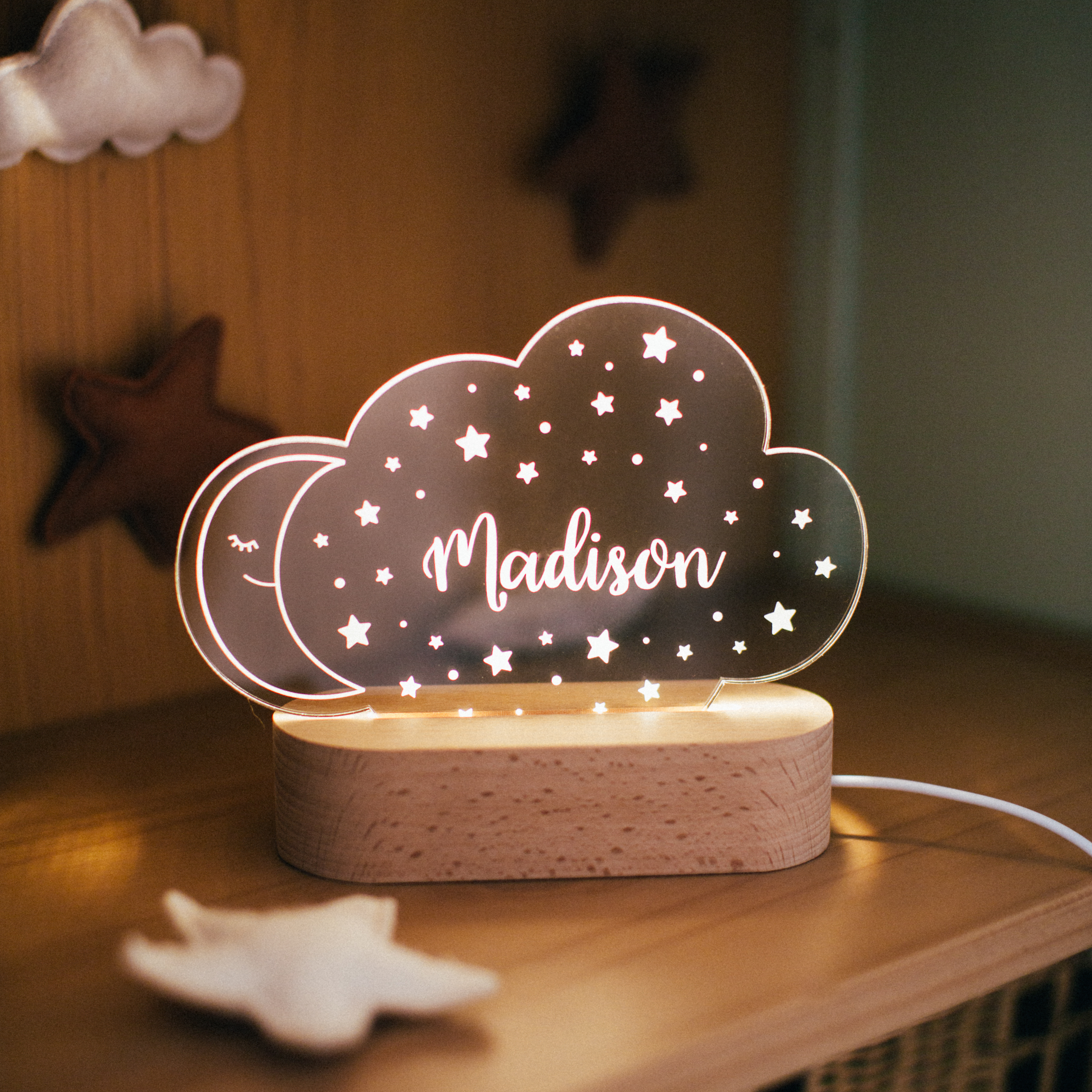 Personalized Cloud Night Light