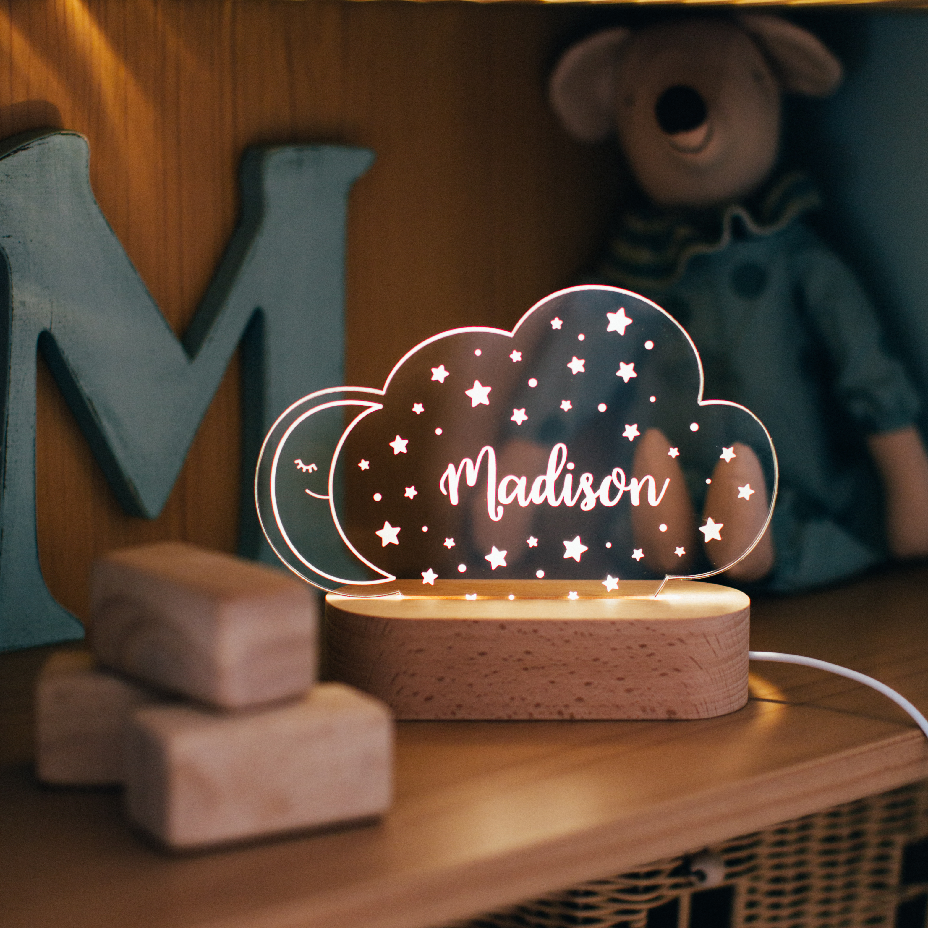 Personalized Cloud Night Light