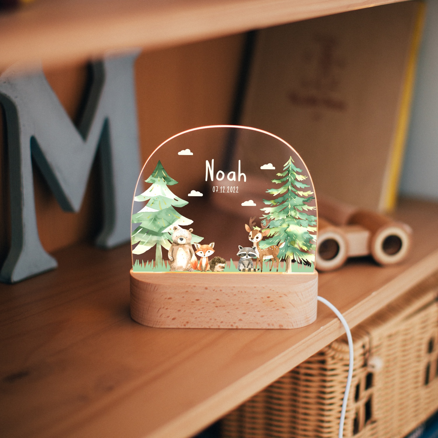 Personalized Baby Animal Night Light