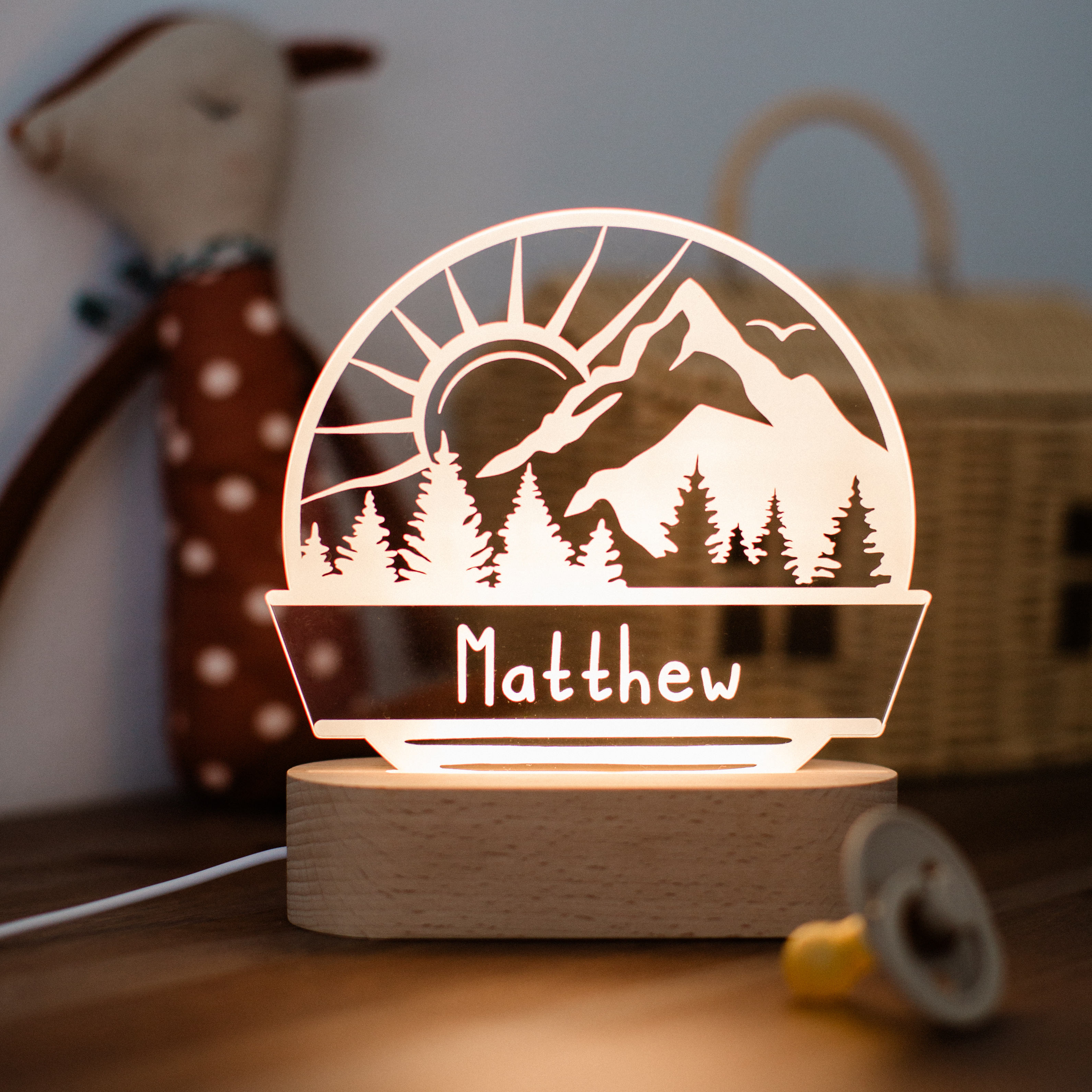 Personalized Mountains Night Light