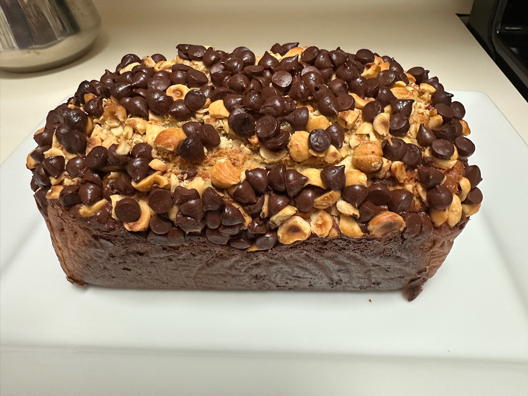 Banana Bread with Chocolate Chips and hazelnut 