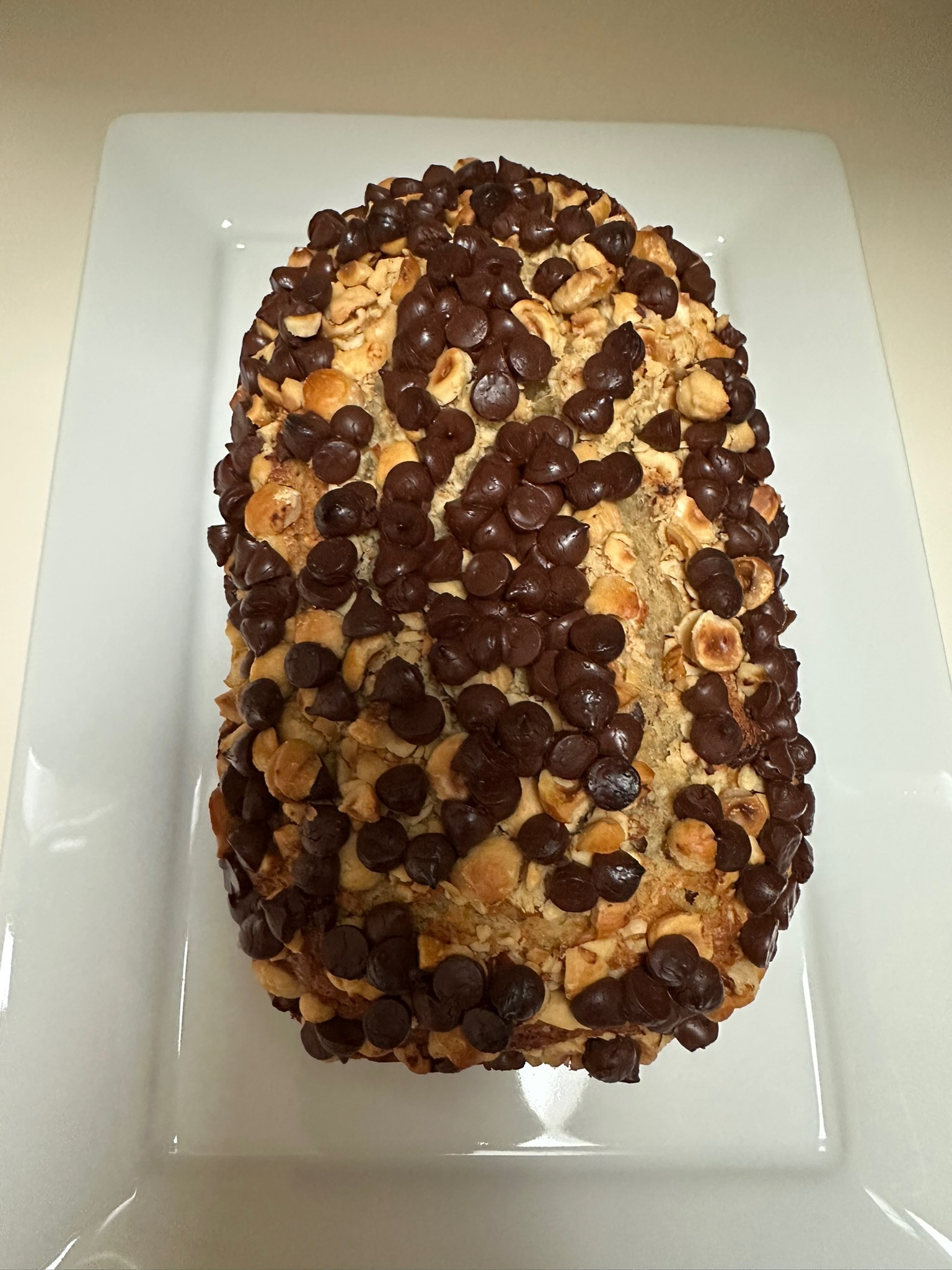 Banana Bread with Chocolate Chips and hazelnut 