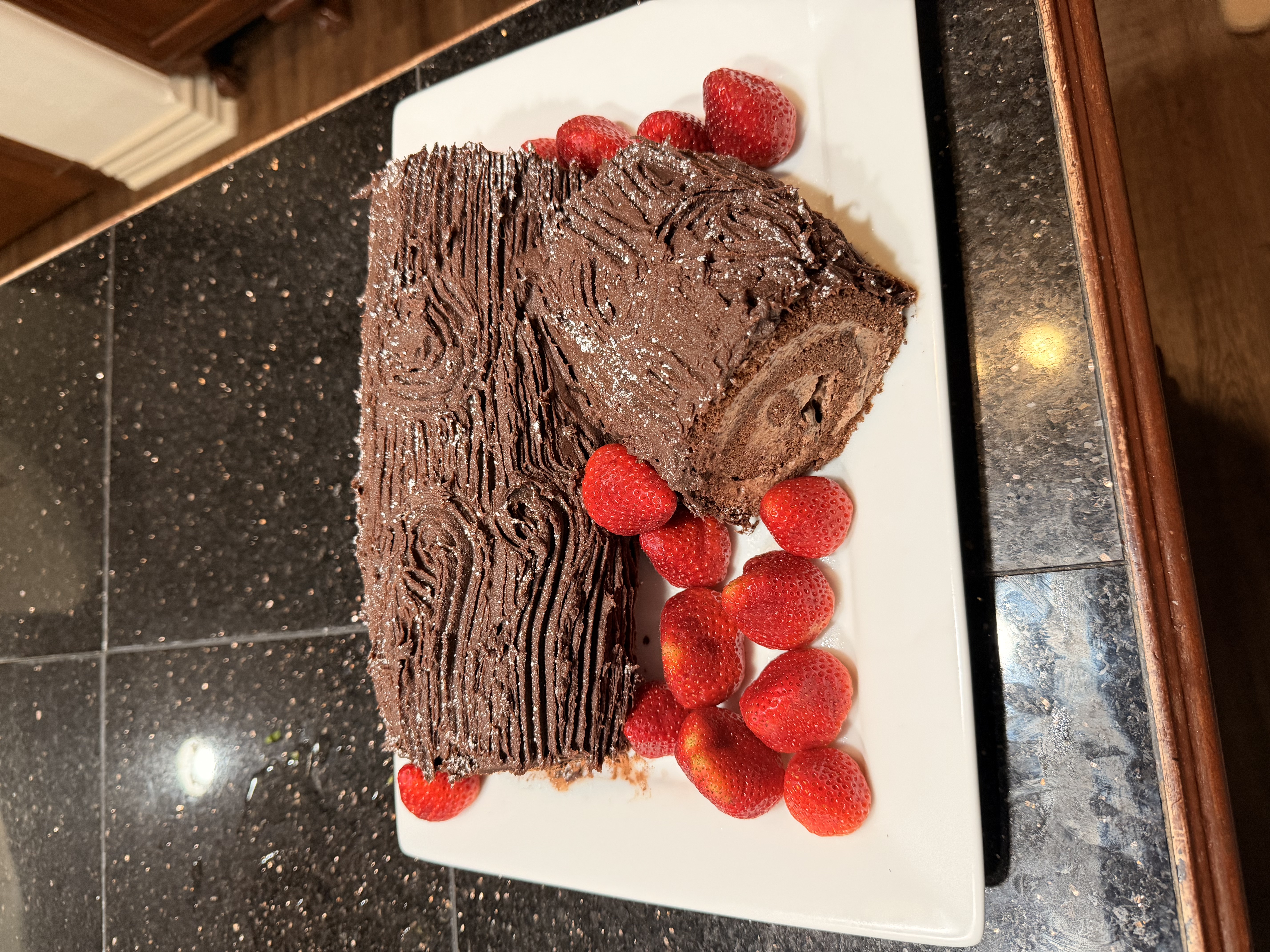 Chocolate Swiss Roll Cake