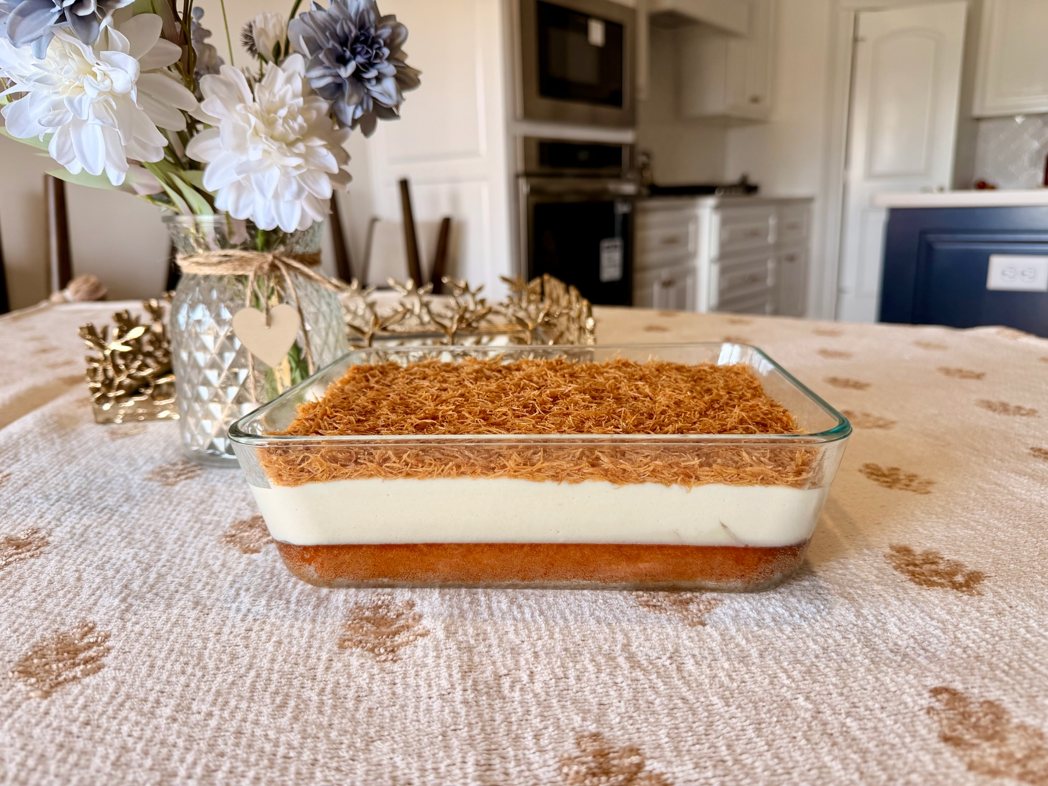 Harissa with Cream and Kunafa