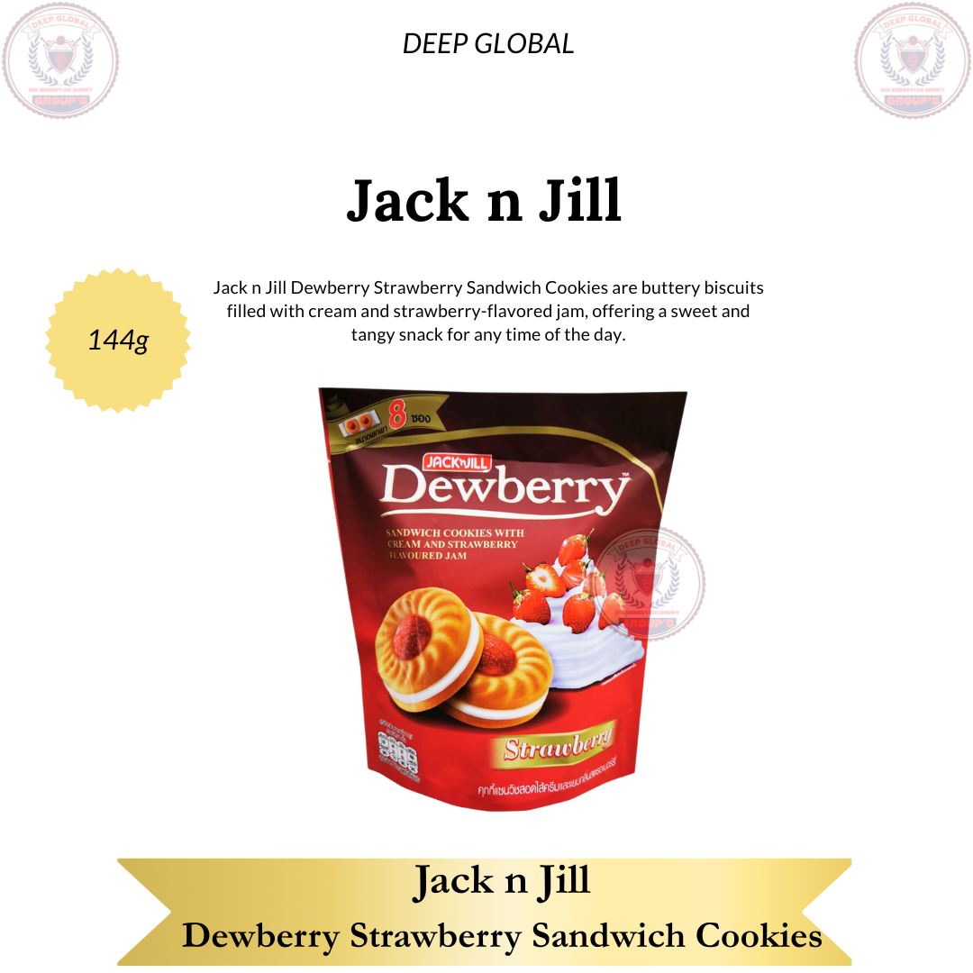 Jack n Jill Dewberry Strawberry Sandwich Cookies 144g