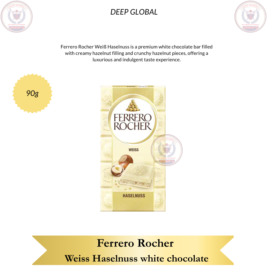 Ferrero Rocher White Chocolate Hazelnut 90g bar