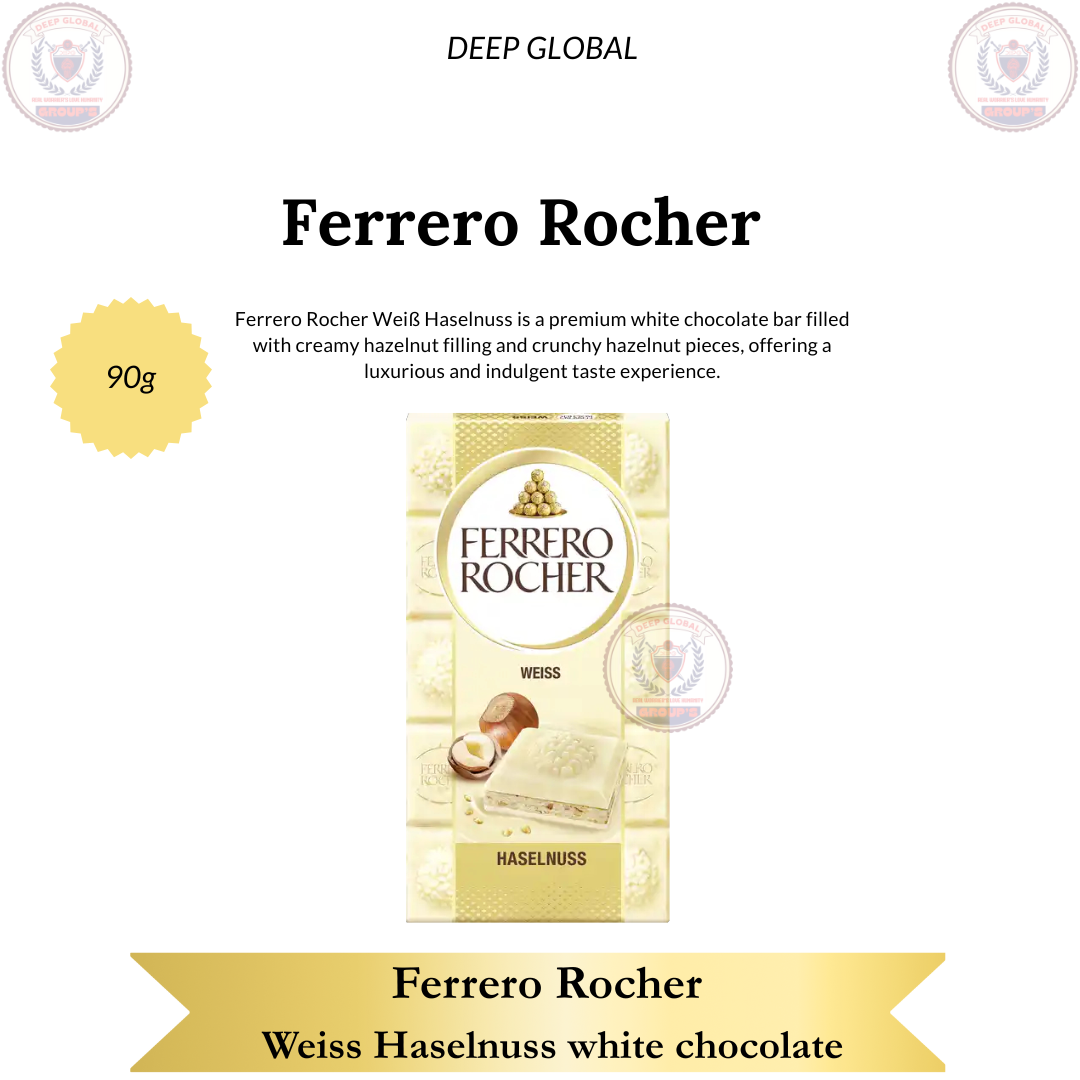 Ferrero Rocher White Chocolate Hazelnut 90g bar