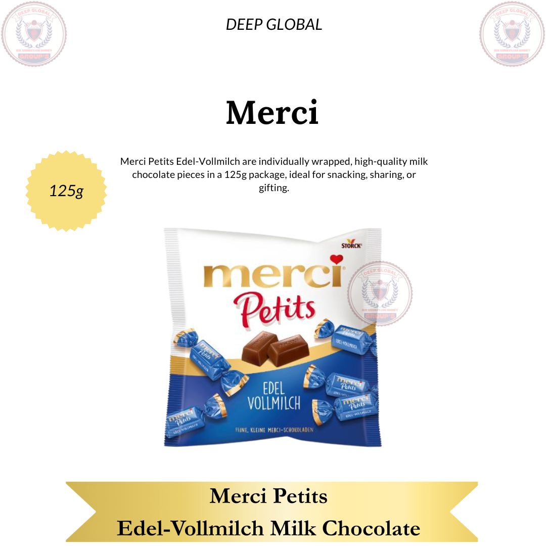 Merci Petits Edel-Vollmilch Milk Chocolate 125g Individually Wrapped High-Quality Snack Gift