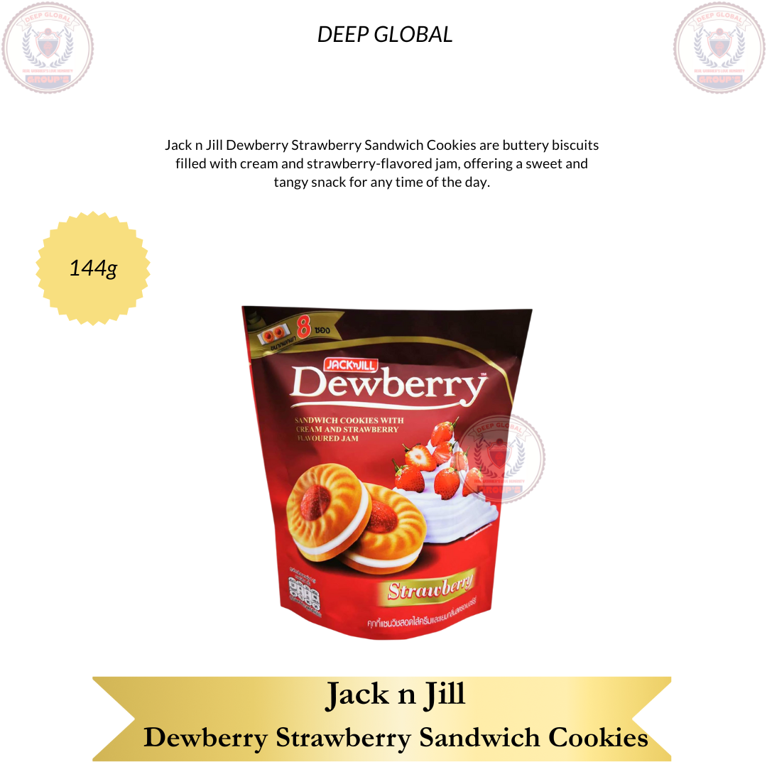 Jack n Jill Dewberry Strawberry Sandwich Cookies 144g