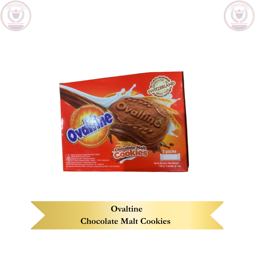 Ovaltine Chocolate Malt Cookies 40g Rich Malt Cream Filling Classic Malted Flavor Snack Cookies