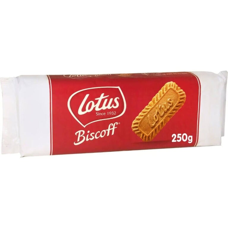 Lotus Biscoff 250g Belgian Caramelised Biscuit with Unique Crunchy Texture and Sweet Caramel Flavor Perfect for Snacking Pairing with Coffee or Using in Desserts