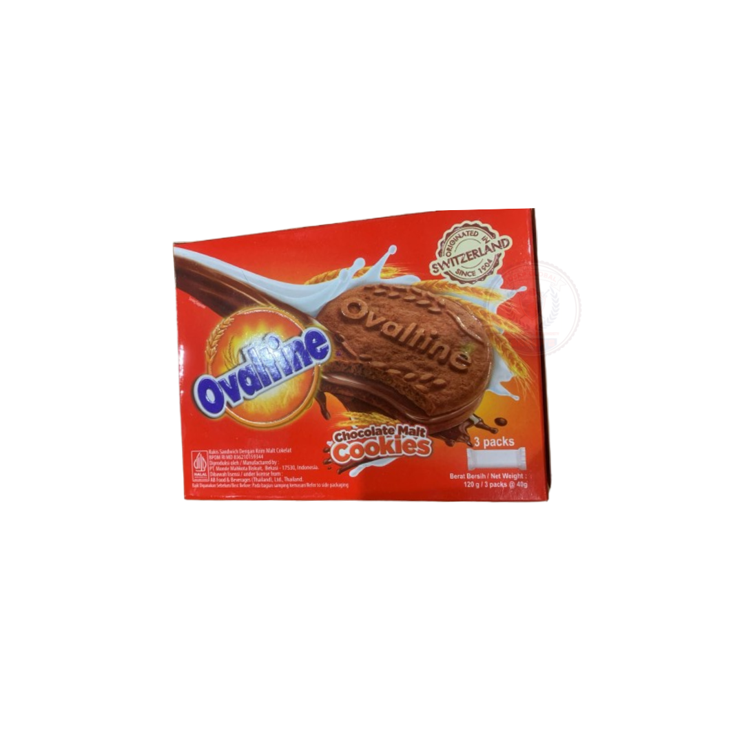 Ovaltine Chocolate Malt Cookies 40g Rich Malt Cream Filling Classic Malted Flavor Snack Cookies