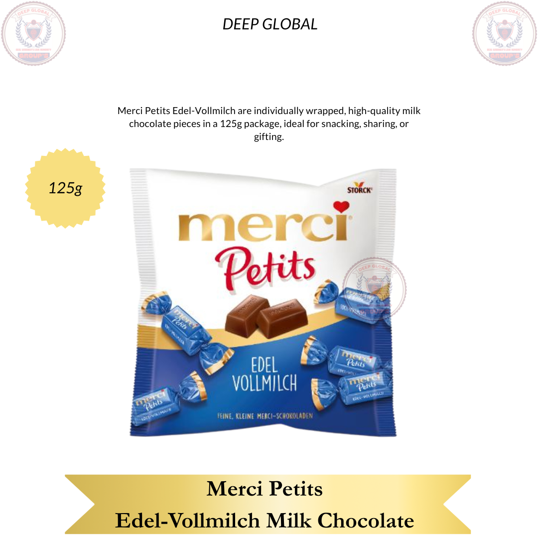 Merci Petits Edel-Vollmilch Milk Chocolate 125g Individually Wrapped High-Quality Snack Gift