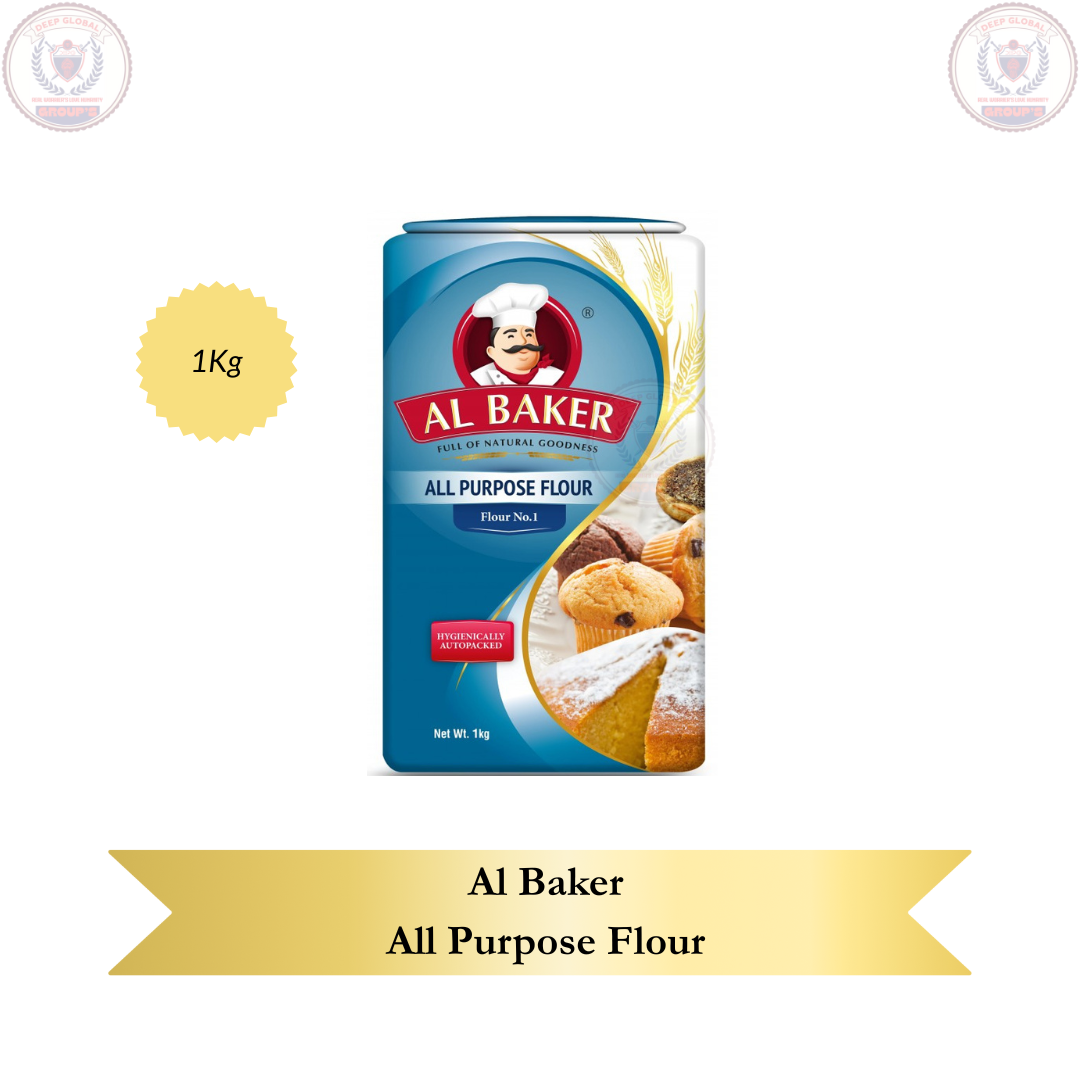 Al Baker All Purpose Flour 1kg Pack - Versatile for Baking Cooking & Food Preparation - Ideal for Cakes Cookies & Other Baked Goods