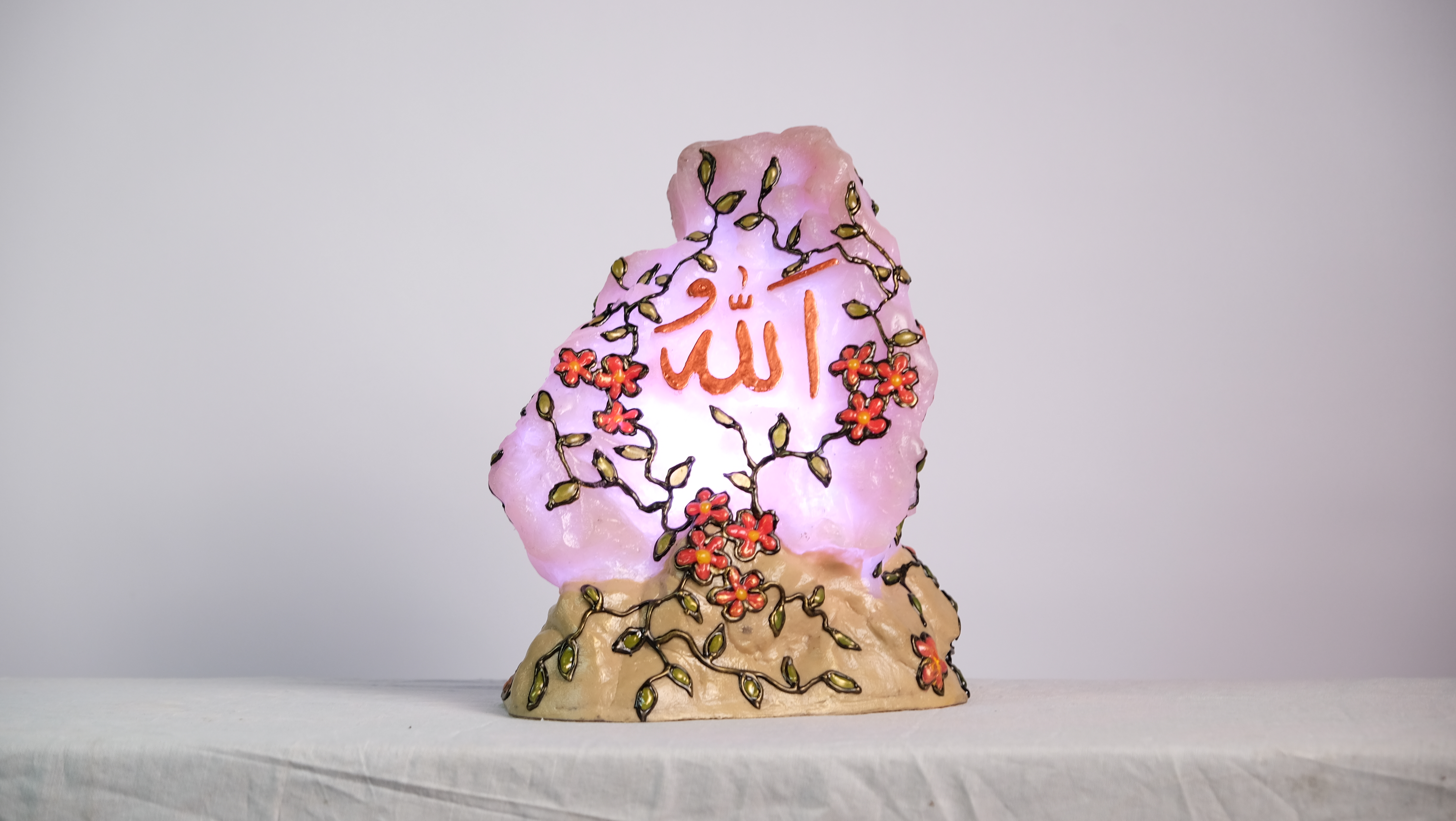 Handcrafted Decorative Lamp with Arabic Calligraphy