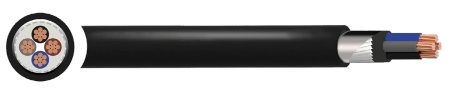 NYFGbY 0.6/1kV Armoured PVC Cable SWA Steel Wire, Flame Retardant, 2-5 Core, Suitable for Underground and Industrial Installations