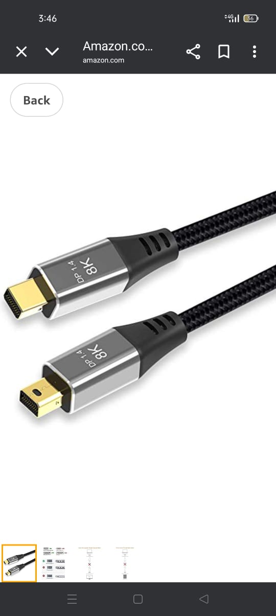 8K Mini DisplayPort to HDMI Cable